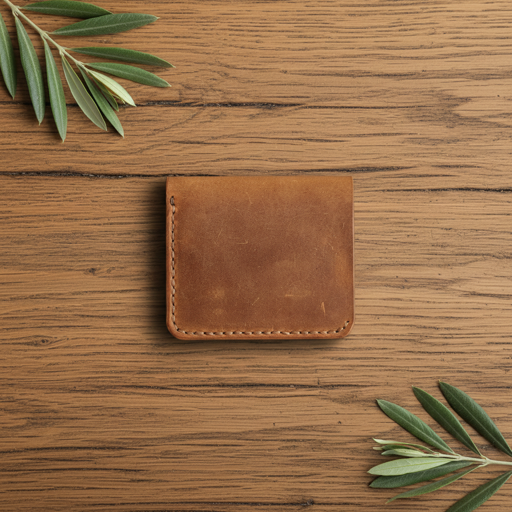 Bifold Wallet - Individually Handcrafted | Sahra SA-012 Baku Handmade Natural Genuine Leather Wallet Fabrika1972