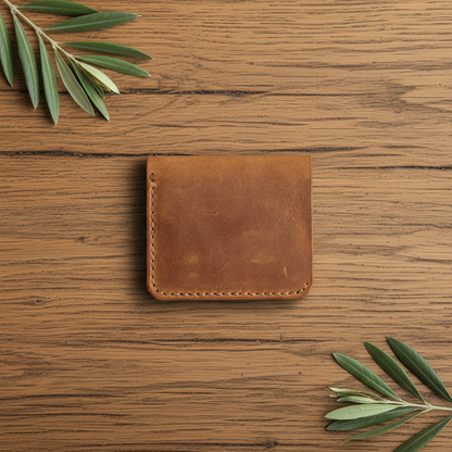 Bifold Wallet - Individually Handcrafted | Sahra SA-012 Baku Handmade Natural Genuine Leather Wallet Fabrika1972
