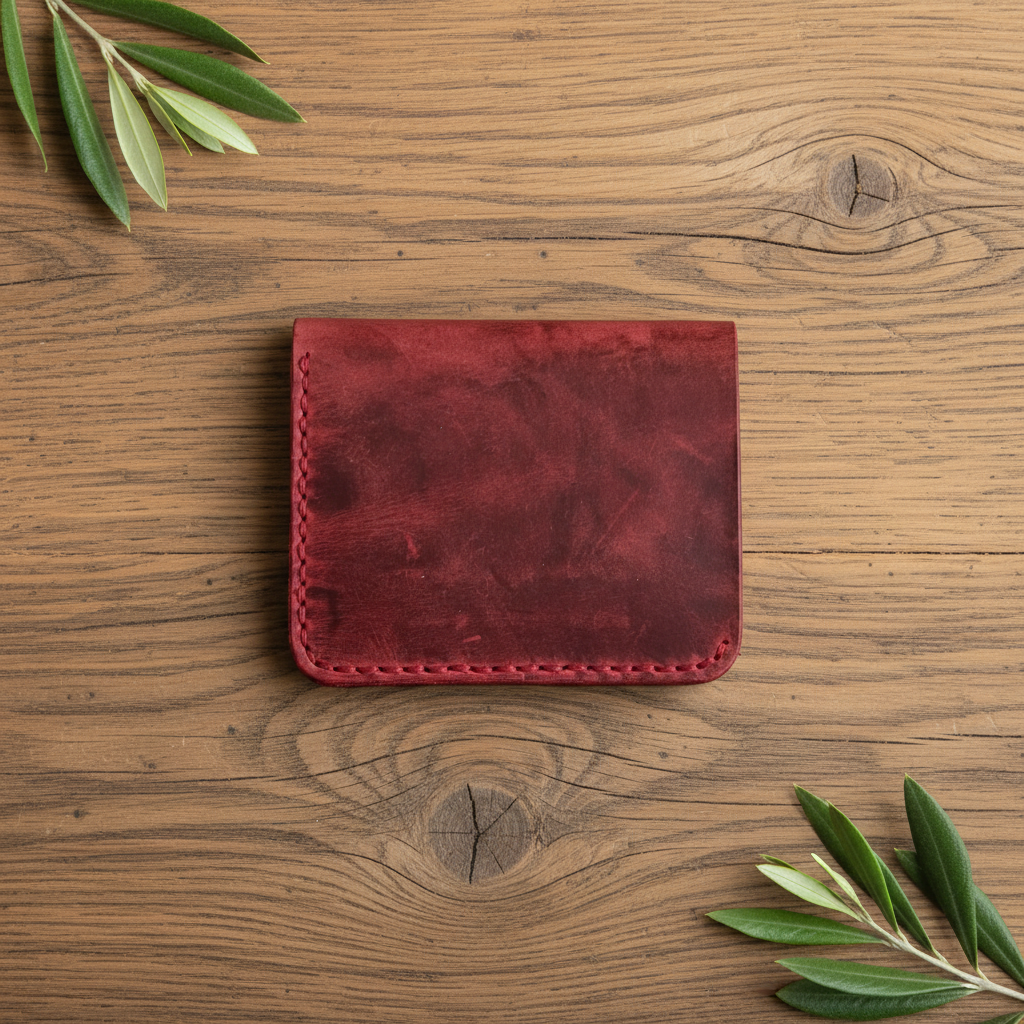 Bifold Wallet - One of a Kind Craftsmanship | Sahra SA-013 Baku Handmade Natural Genuine Leather Wallet Fabrika1972
